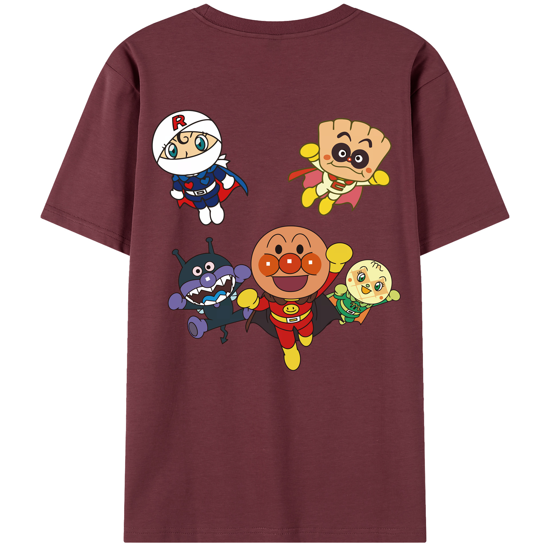 （画像用） アンパンマン Anpanman 綿100％半袖Tシャツ（背面プリント）